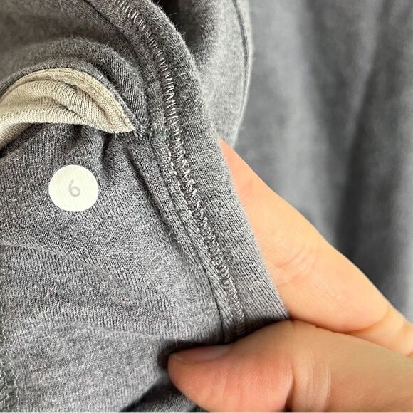 Lululemon ‘Method Wrap’ Gray Cowl Neck Asymmetrical Zip Up Jacket - Picture 9 of 10